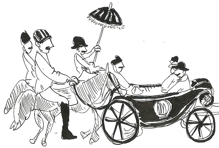 Illustration of wagon for royals
